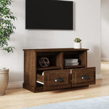NNEVL TV Cabinet Brown Oak 80x35x50 cm Engineered Wood
