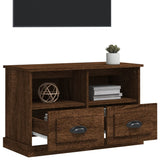 NNEVL TV Cabinet Brown Oak 80x35x50 cm Engineered Wood