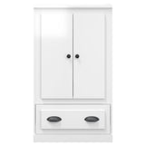 NNEVL Highboard High Gloss White 60x35.5x103.5 cm Engineered Wood