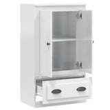 NNEVL Highboard High Gloss White 60x35.5x103.5 cm Engineered Wood
