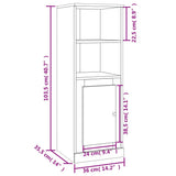 NNEVL Highboard Black 36x35.5x103.5 cm Engineered Wood
