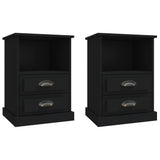 NNEVL Bedside Cabinets 2 pcs Black 43x36x60 cm