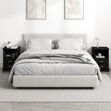 NNEVL Bedside Cabinets 2 pcs Black 43x36x60 cm