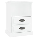 NNEVL Bedside Cabinet High Gloss White 43x36x60 cm
