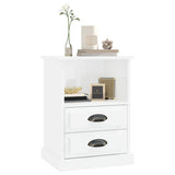NNEVL Bedside Cabinet High Gloss White 43x36x60 cm