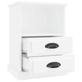 NNEVL Bedside Cabinet High Gloss White 43x36x60 cm