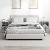 NNEVL Bedside Cabinets 2 pcs Concrete Grey 43x36x60 cm
