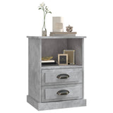 NNEVL Bedside Cabinets 2 pcs Concrete Grey 43x36x60 cm