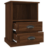 NNEVL Bedside Cabinet Brown Oak 43x36x60 cm