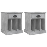 NNEVL Bedside Cabinets 2 pcs Concrete Grey 43x36x50 cm