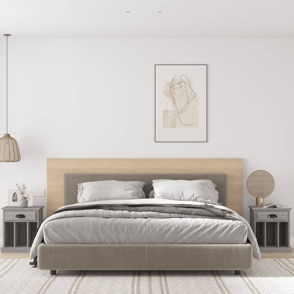 NNEVL Bedside Cabinets 2 pcs Grey Sonoma 43x36x50 cm