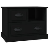 NNEVL Bedside Cabinet Black 60x39x45 cm