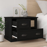NNEVL Bedside Cabinet Black 60x39x45 cm