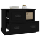 NNEVL Bedside Cabinet Black 60x39x45 cm