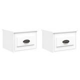 NNEVL Wall-mounted Bedside Cabinets 2 pcs White 41.5x36x28cm