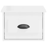 NNEVL Wall-mounted Bedside Cabinets 2 pcs High Gloss White 41.5x36x28cm