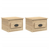 NNEVL Wall-mounted Bedside Cabinets 2 pcs Sonoma Oak 41.5x36x28cm