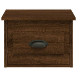 NNEVL Wall-mounted Bedside Cabinet Brown Oak 41.5x36x28cm