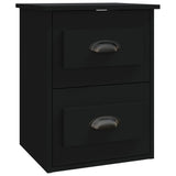 NNEVL Wall-mounted Bedside Cabinet Black 41.5x36x53cm