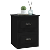 NNEVL Wall-mounted Bedside Cabinet Black 41.5x36x53cm