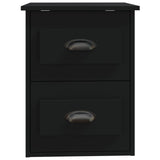 NNEVL Wall-mounted Bedside Cabinet Black 41.5x36x53cm