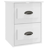 NNEVL Wall-mounted Bedside Cabinet High Gloss White 41.5x36x53cm