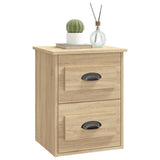 NNEVL Wall-mounted Bedside Cabinet Sonoma Oak 41.5x36x53cm