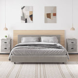 NNEVL Wall-mounted Bedside Cabinets 2 pcs Concrete Grey 41.5x36x53cm