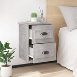 NNEVL Wall-mounted Bedside Cabinets 2 pcs Concrete Grey 41.5x36x53cm