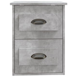 NNEVL Wall-mounted Bedside Cabinets 2 pcs Concrete Grey 41.5x36x53cm