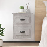 NNEVL Wall-mounted Bedside Cabinets 2 pcs Concrete Grey 41.5x36x53cm