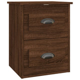 NNEVL Wall-mounted Bedside Cabinet Brown Oak 41.5x36x53cm