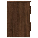 NNEVL Wall-mounted Bedside Cabinet Brown Oak 41.5x36x53cm