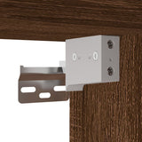 NNEVL Wall-mounted Bedside Cabinet Brown Oak 41.5x36x53cm