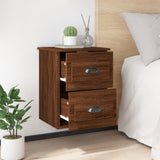 NNEVL Wall-mounted Bedside Cabinets 2 pcs Brown Oak 41.5x36x53cm