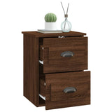 NNEVL Wall-mounted Bedside Cabinets 2 pcs Brown Oak 41.5x36x53cm