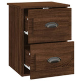 NNEVL Wall-mounted Bedside Cabinets 2 pcs Brown Oak 41.5x36x53cm
