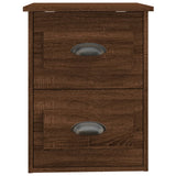 NNEVL Wall-mounted Bedside Cabinets 2 pcs Brown Oak 41.5x36x53cm