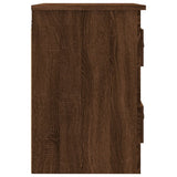 NNEVL Wall-mounted Bedside Cabinets 2 pcs Brown Oak 41.5x36x53cm