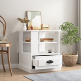 NNEVL Side Table White 50x50x60 cm Engineered Wood