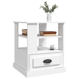 NNEVL Side Table White 50x50x60 cm Engineered Wood