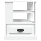 NNEVL Side Table White 50x50x60 cm Engineered Wood