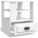 NNEVL Side Table White 50x50x60 cm Engineered Wood