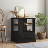 NNEVL Side Table Black 50x50x60 cm Engineered Wood
