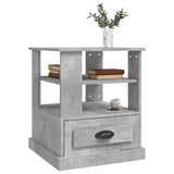 NNEVL Side Table Concrete Grey 50x50x60 cm Engineered Wood