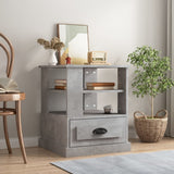 NNEVL Side Table Concrete Grey 50x50x60 cm Engineered Wood