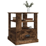 NNEVL Side Table Smoked Oak 50x50x60 cm Engineered Wood