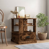 NNEVL Side Table Smoked Oak 50x50x60 cm Engineered Wood