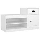 NNEVL Shoe Cabinet White 100x42x60 cm Engineered Wood