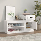 NNEVL Shoe Cabinet White 100x42x60 cm Engineered Wood